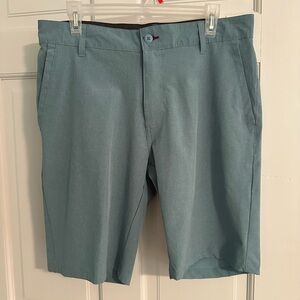 Burnside Mens Teal Performance/Golf Casual Shorts Size 32 waist 9” inseam
